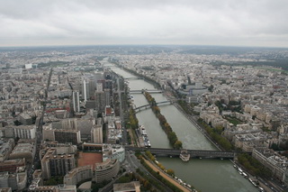 Vue depuis la Tour Eiffel, la Seine