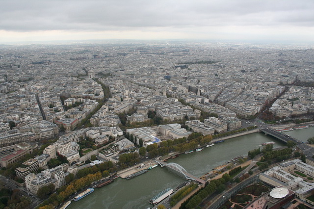 Vue depuis la Tour Eiffel, la Seine